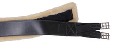 Load image into Gallery viewer, Platinum Leather Girth Removable Sheepskin backing