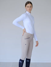 Load image into Gallery viewer, BTB 'PORTIA' BEIGE BREECH with dark navy, white or dark brown trim