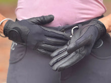 Load image into Gallery viewer, Tackified Copper Tech™️ Leather Premium Riding Glove in Black

