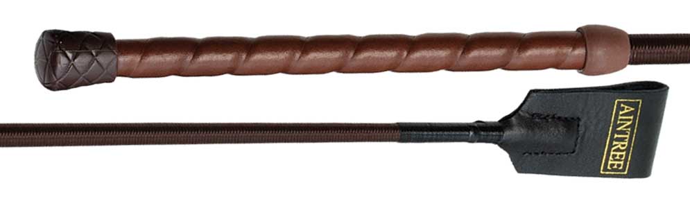 Leather Grip Riding Crop - Brown