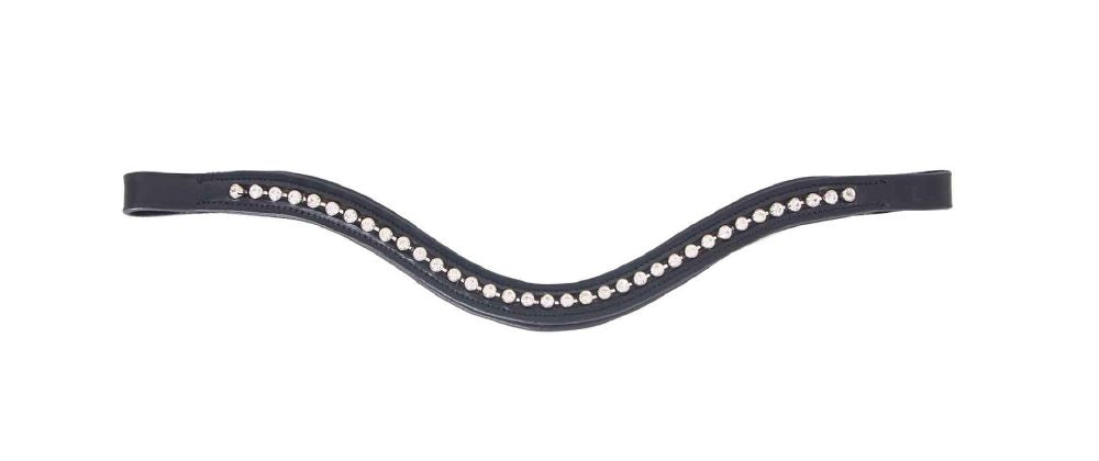 Cavallino Shaped Large Silver Diamante Browband