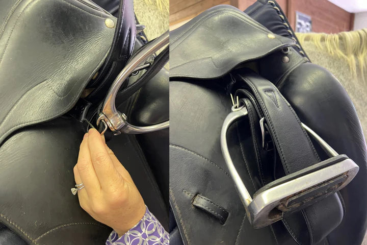 Mono-Stirrup Leather with Tether Shield Stirrup Lock