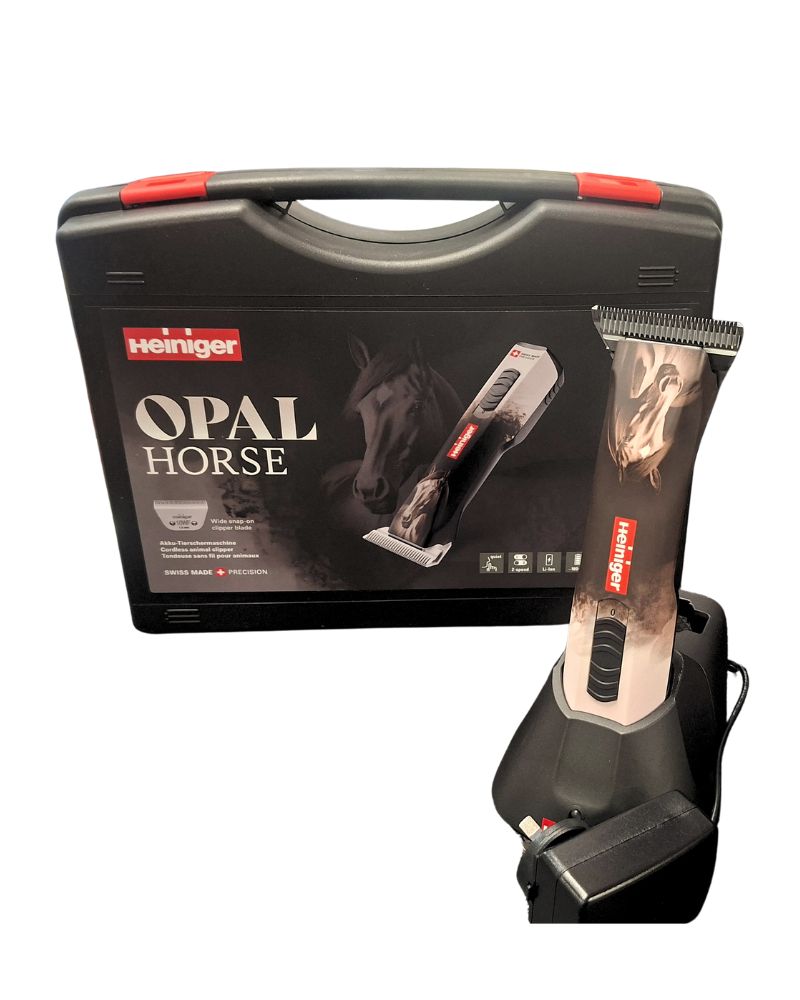 HEINIGER CORDLESS EQUINE OPAL 2 SPEED DELUXE CLIPPER WITH #10 WIDE BLADE