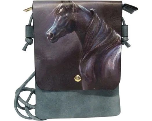Shoulder Bag with Horse Print