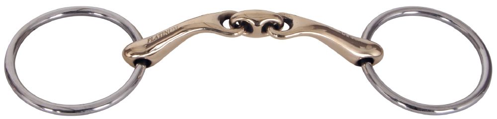Platinum German Silver Curved Mouth Training Bit with Lozenge