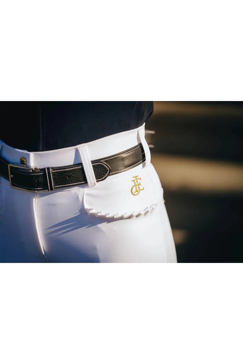 Jordan Elli  Marilyn - White High Waisted Equestrian Breeches