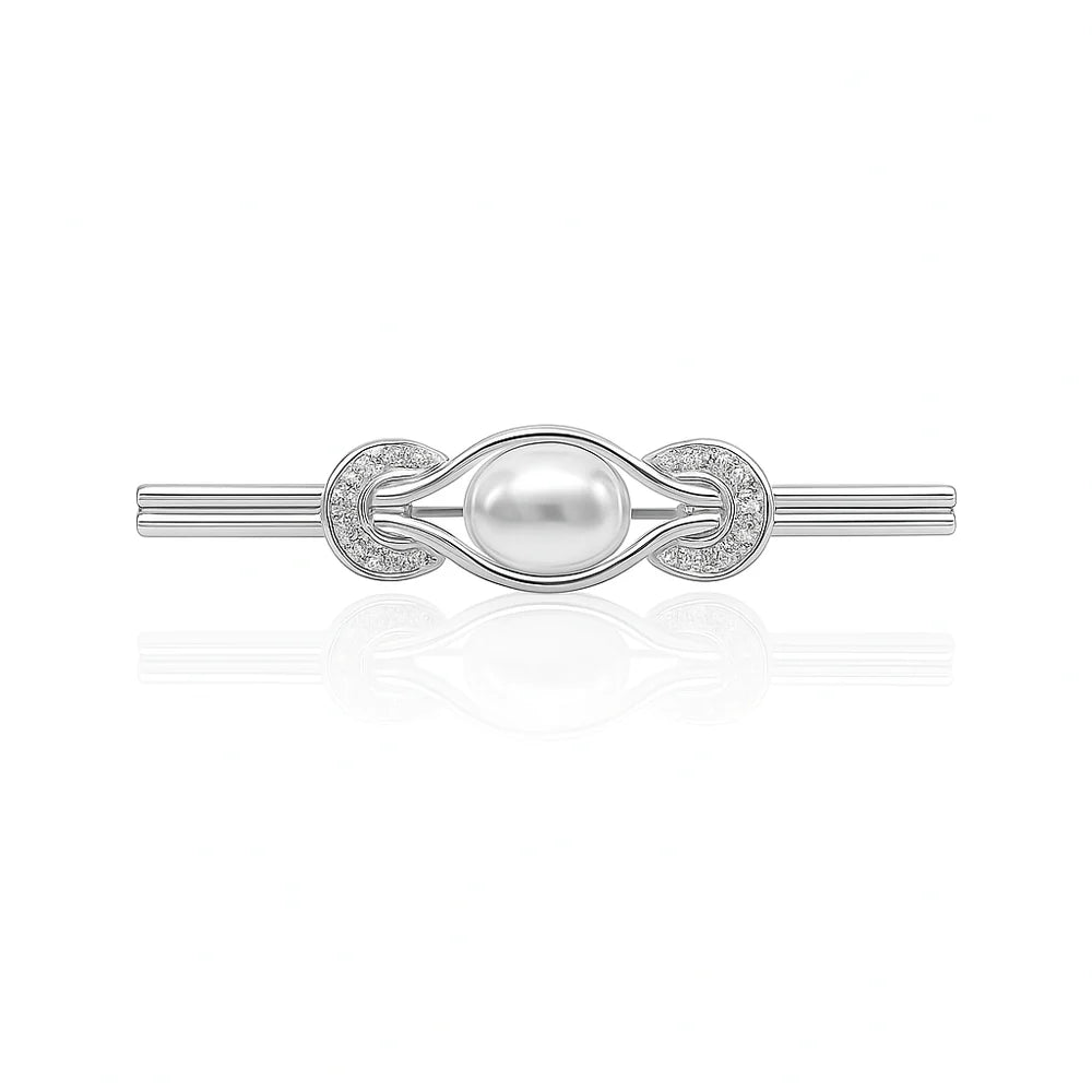 Pearl & Horseshoes Stock Pin