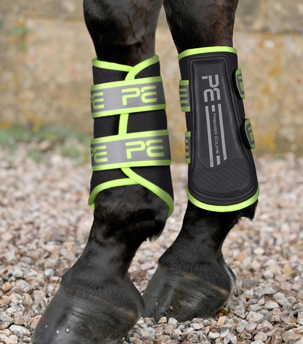 Reflective Brushing Boots Yellow/Silver