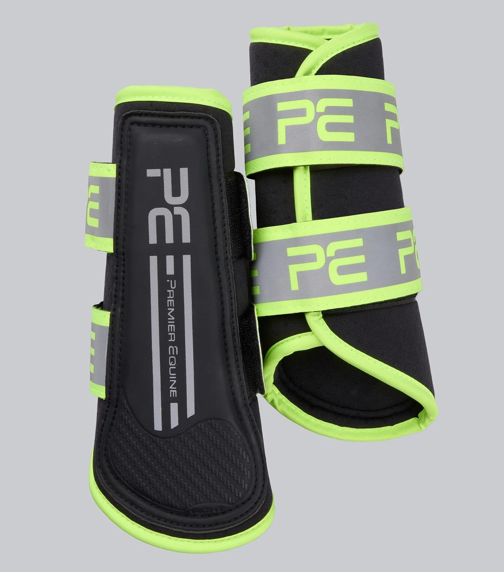 Reflective Brushing Boots Yellow/Silver