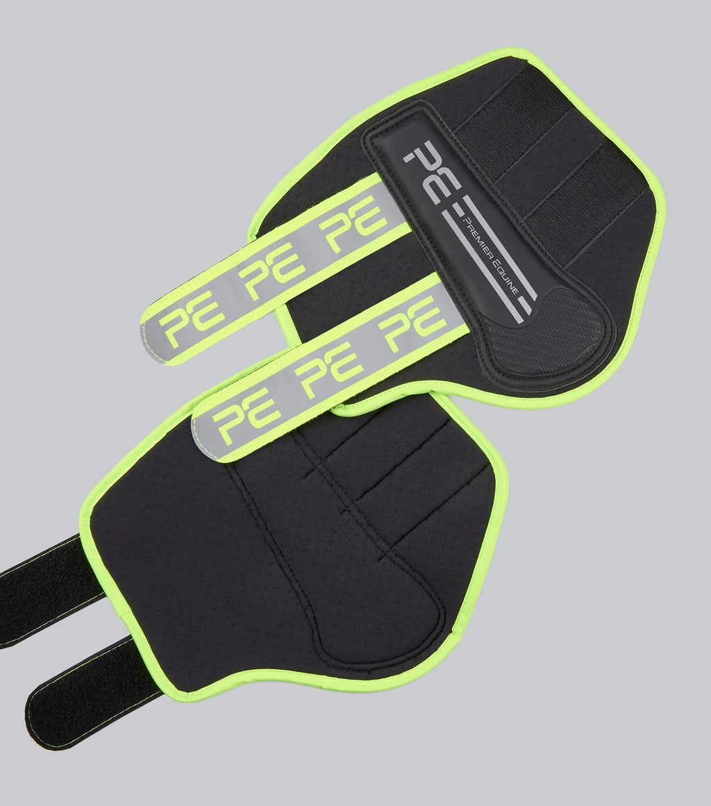 Reflective Brushing Boots Yellow/Silver