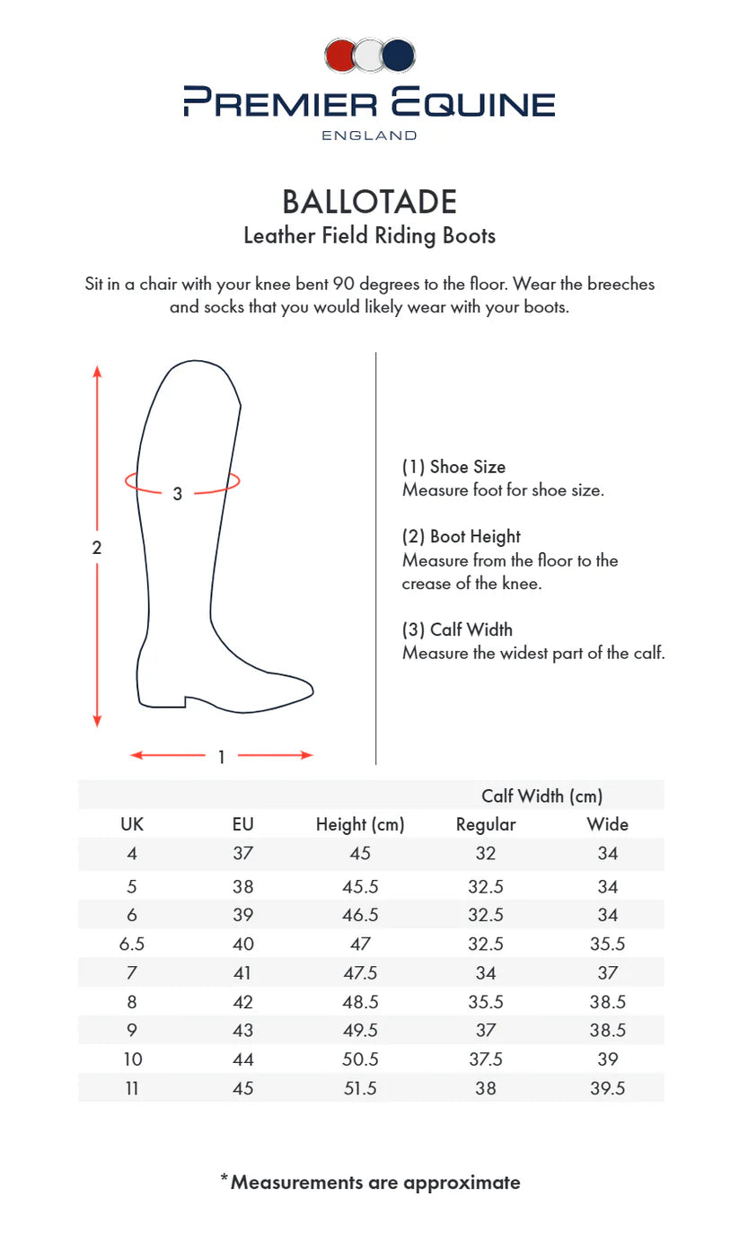 Premier Equine Ballotade Leather Long Riding Boots