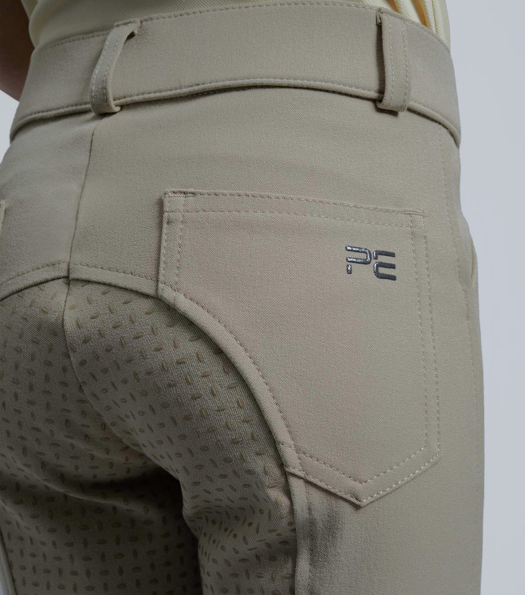 Brava Girls Full Seat Gel Competiton Riding Breeches Beige
