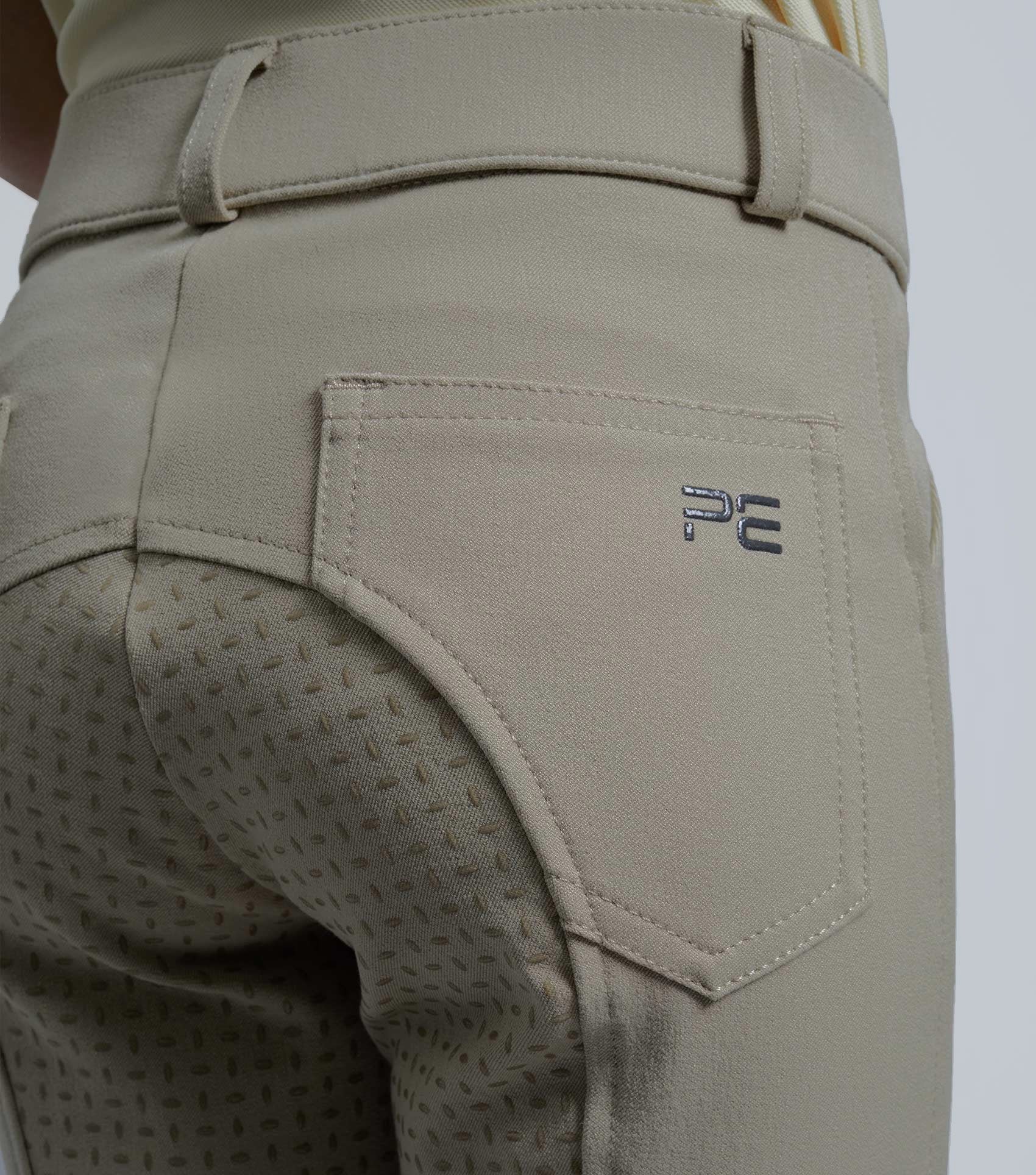 Brava Girls Full Seat Gel Competiton Riding Breeches Beige