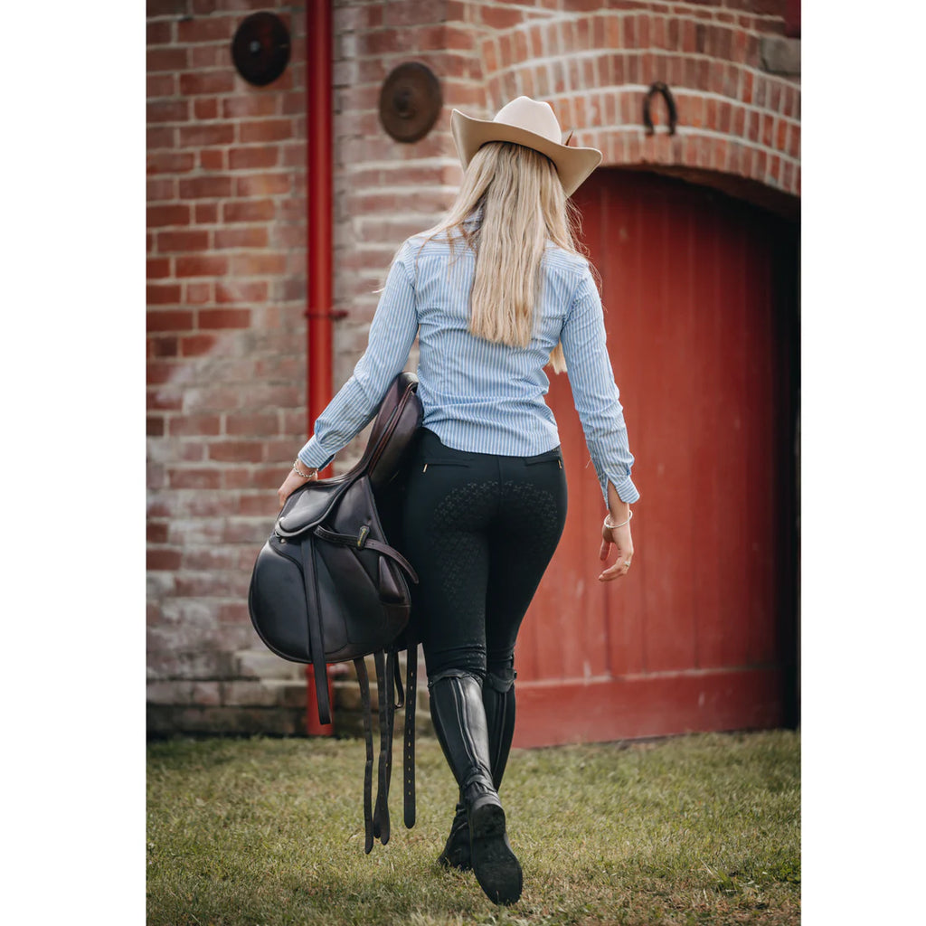 Jordan Elli®  'Chanel' Black High Waisted Full Seat Breeches