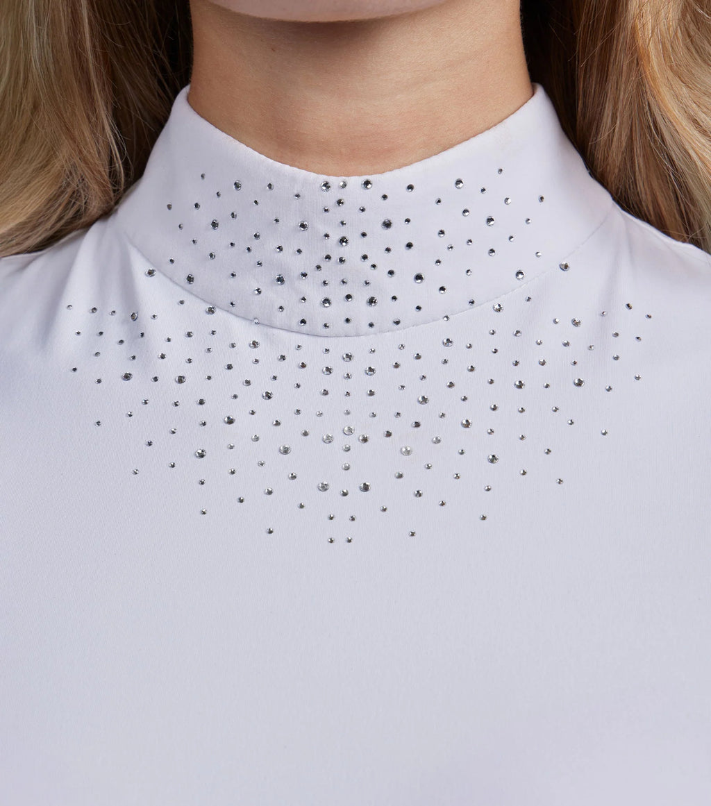 Cristalli Womens Short Sleeve Competition Shirt White