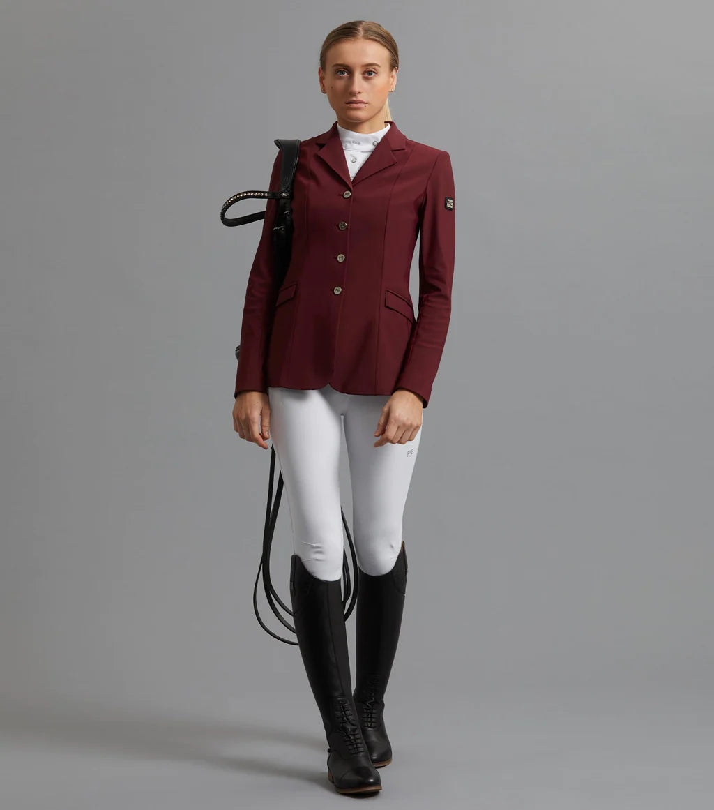Premier Equine Hagen Ladies Competition Jacket - Green - wine- black