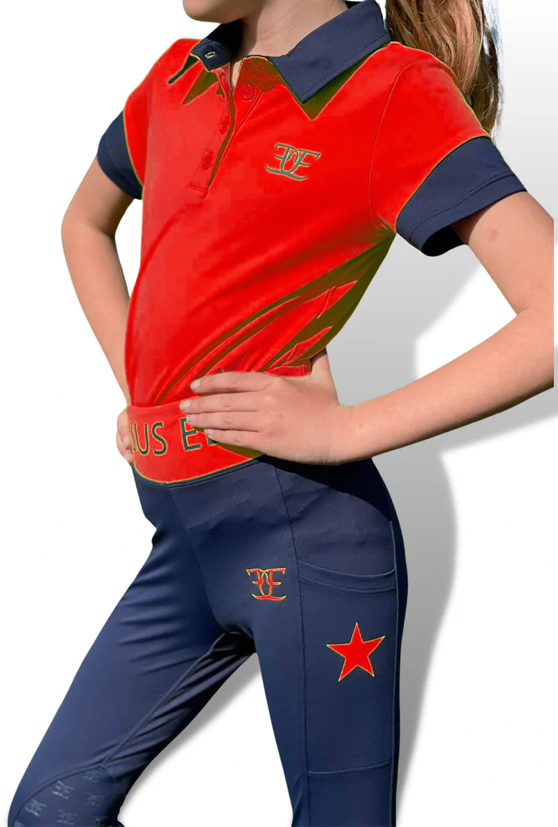 Equus Elite - Kids X Training Tights (Red)