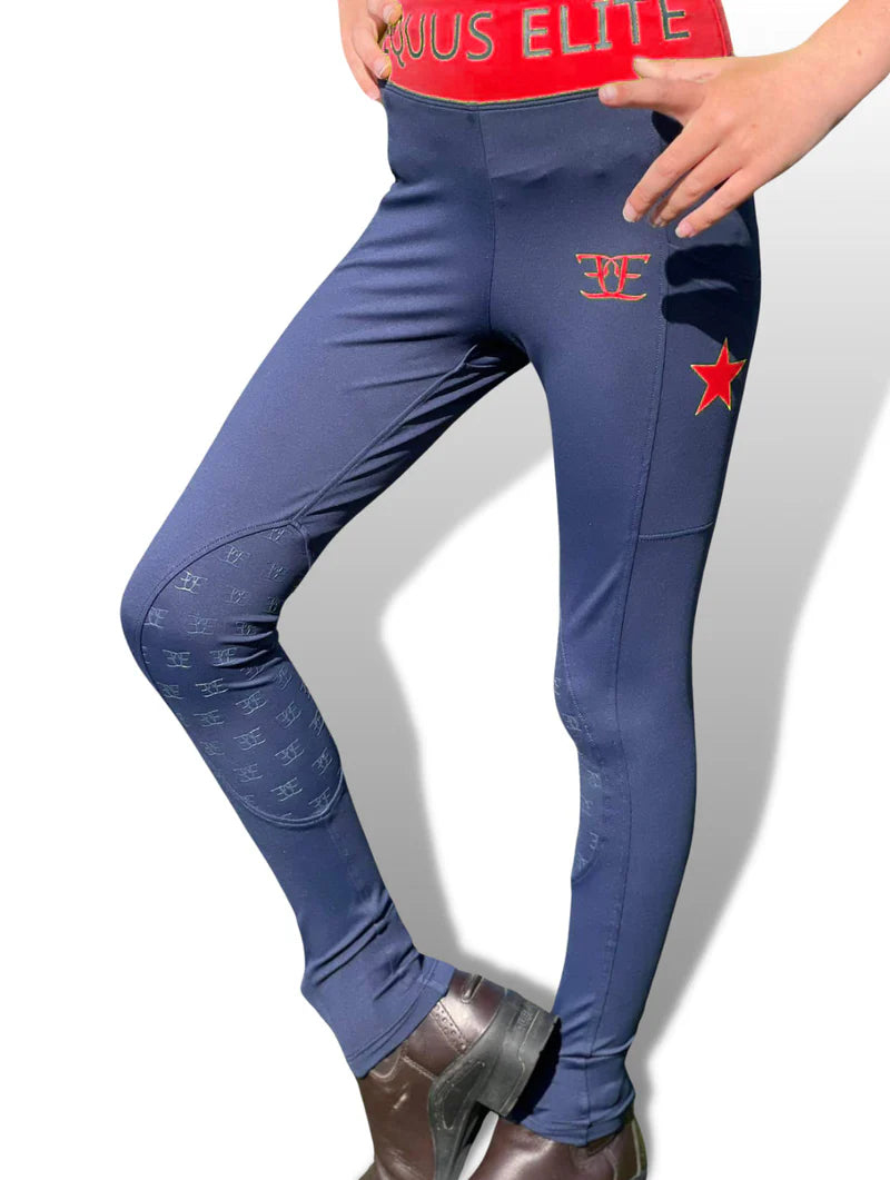 Equus Elite - Kids X Training Tights (Red)