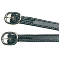 Kincade Stitched Leather Spur Straps - Silver Buckle