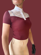 Load image into Gallery viewer, Equus Elite White Lace Competition Shirt
