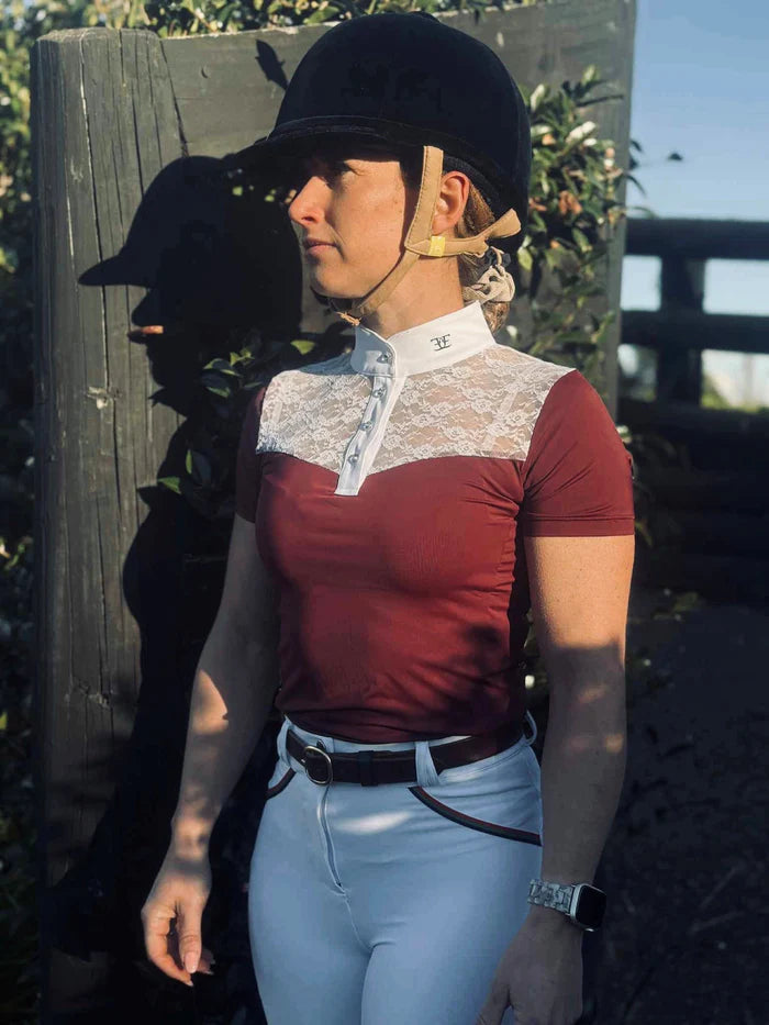 Equus Elite White Lace Competition Shirt