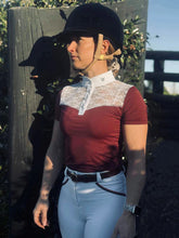 Load image into Gallery viewer, Equus Elite White Lace Competition Shirt

