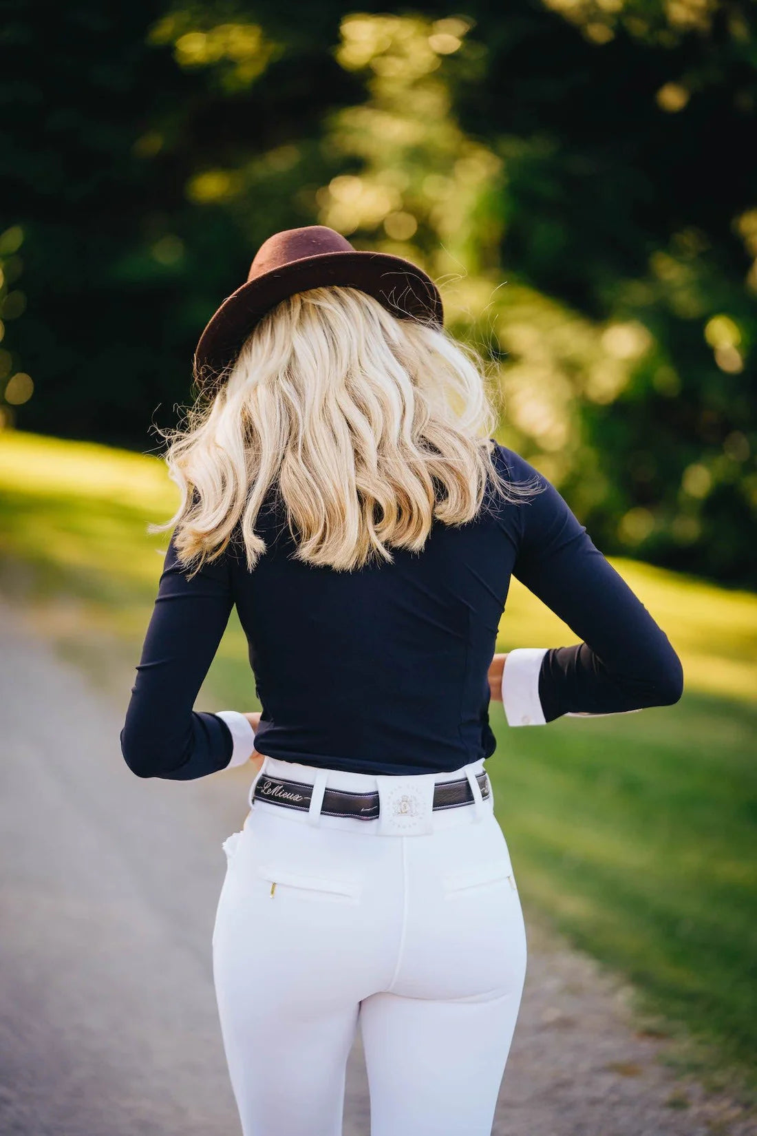 Jordan Elli  Marilyn - White High Waisted Equestrian Breeches