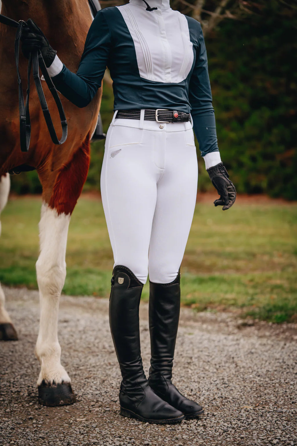 Jordan Elli®  Melissa - White Full Seat Dressage Breech