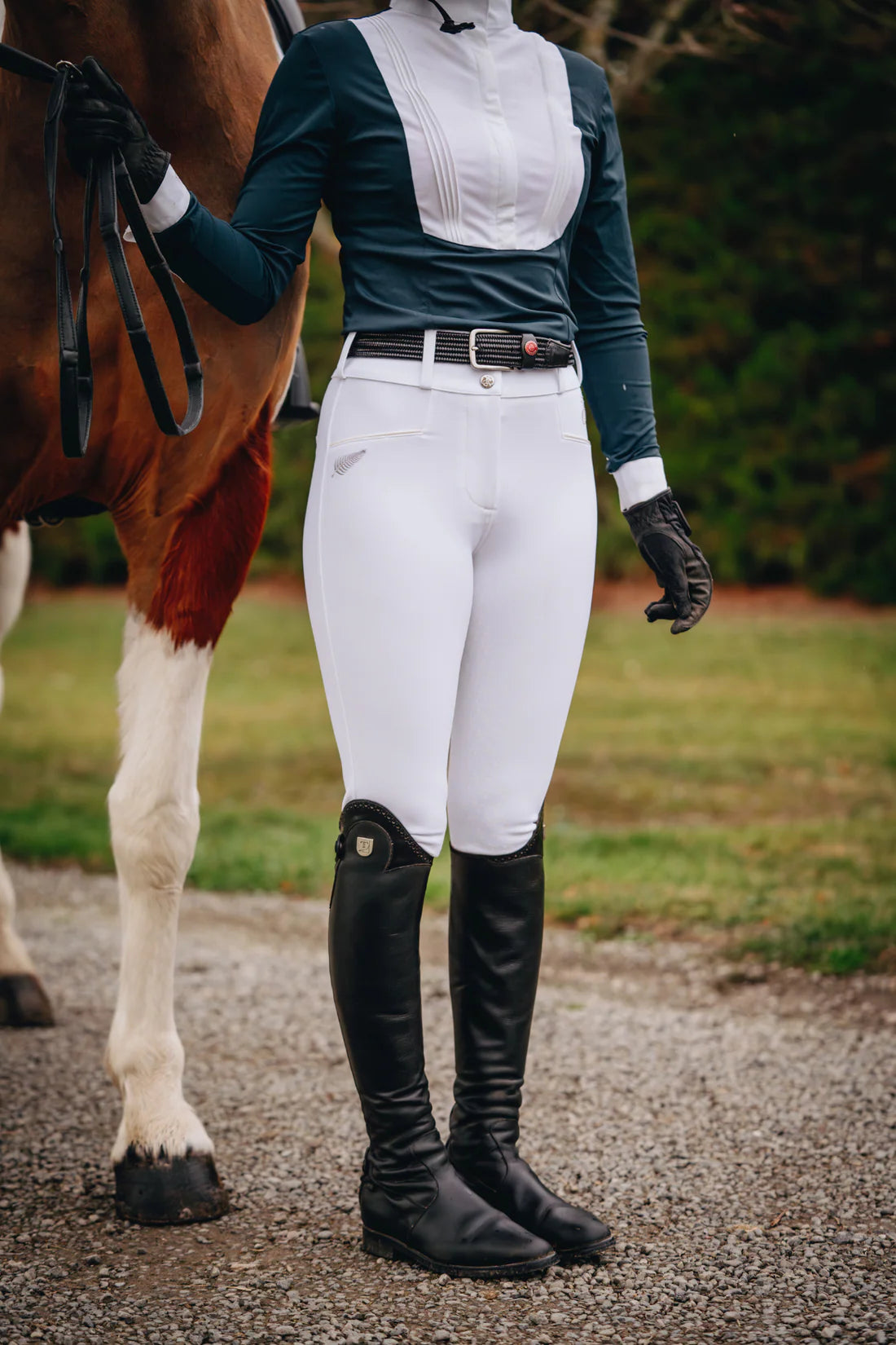 Jordan Elli®  Melissa - White Full Seat Dressage Breech