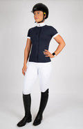 BARE Pro Mesh Competition Shirt - Navy and White
