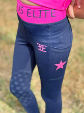 Load image into Gallery viewer, Equus Elite Kids X Training Tights (Pink)
