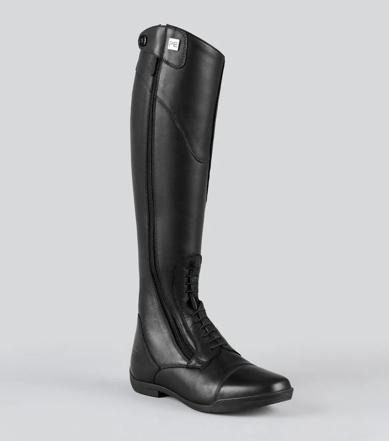 Cedo Womens Leather  Long Riding Boots Black