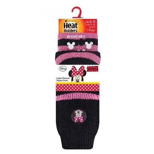 Ladies Minnie Mouse Slipper Heat Holders size 4-8