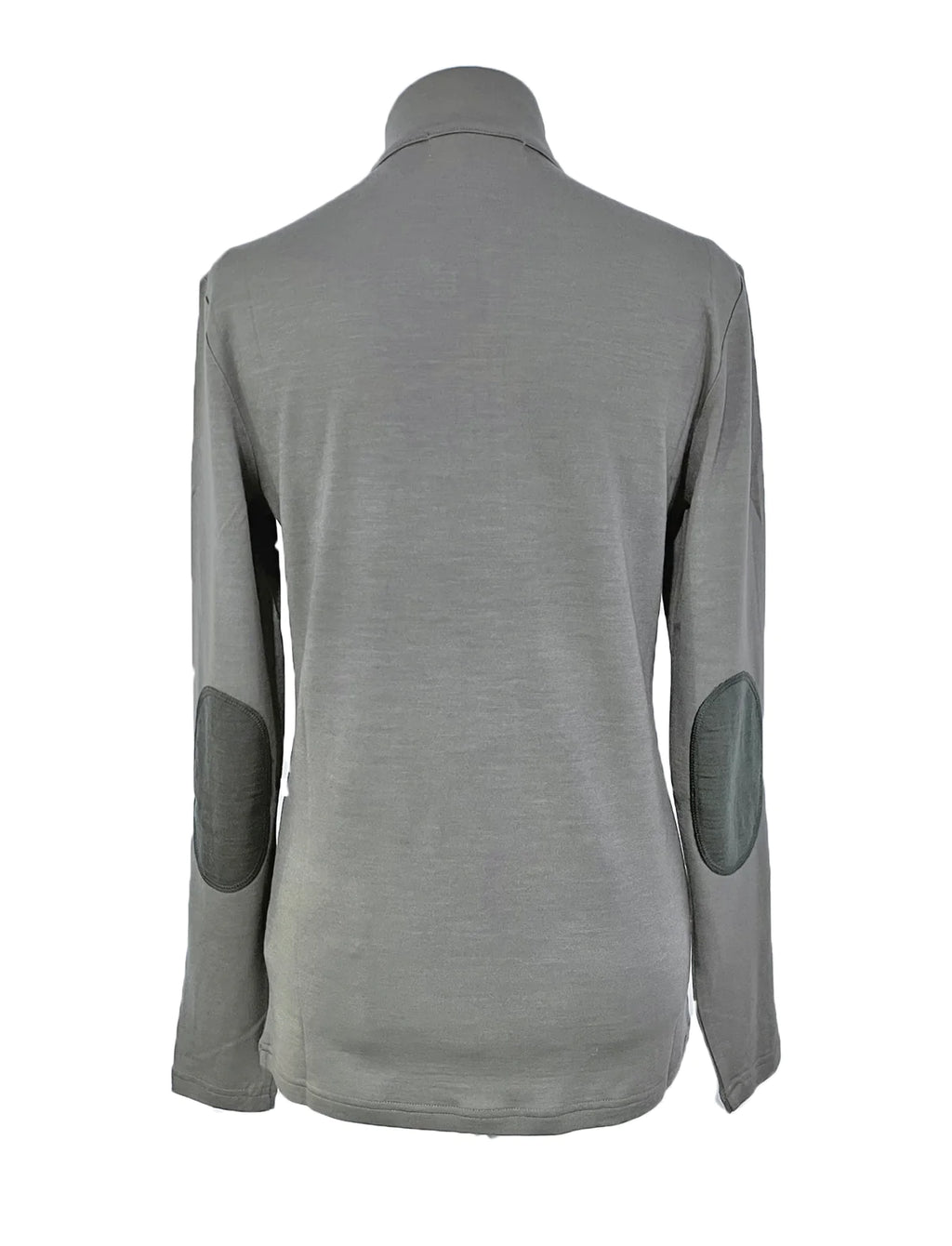 BTB MERINO ZIP FRONT PULLOVER - Slate  grey  color