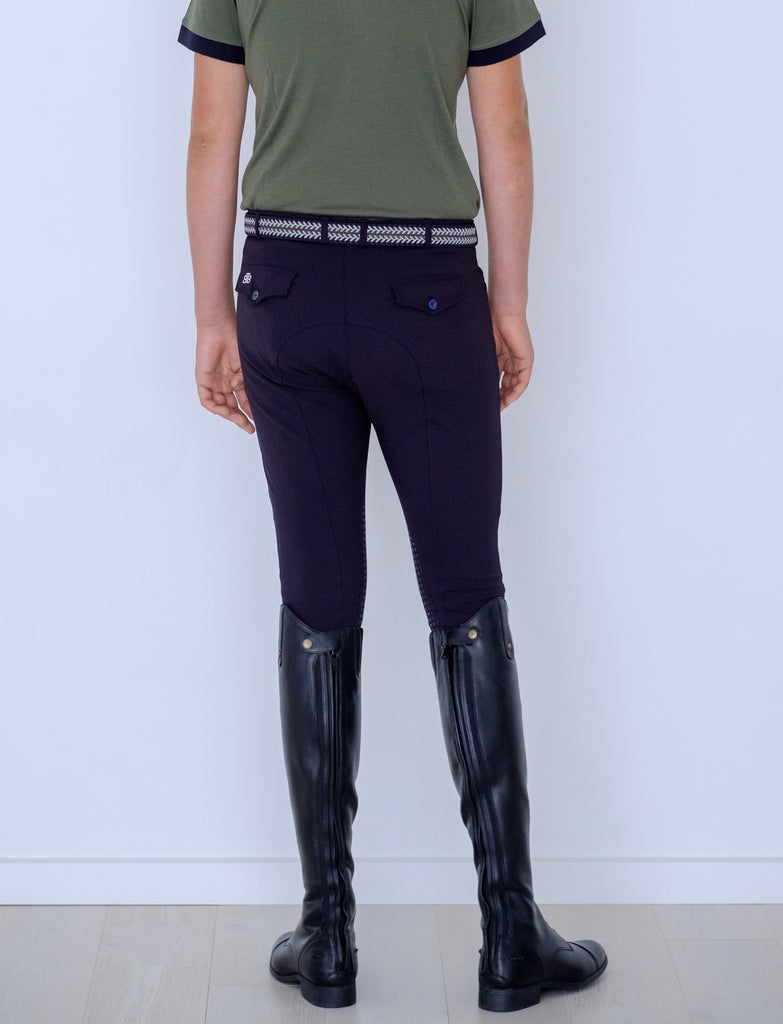 MEN'S PLAIN FRONT BAMBOO BREECH -BEIGE AND NAVY