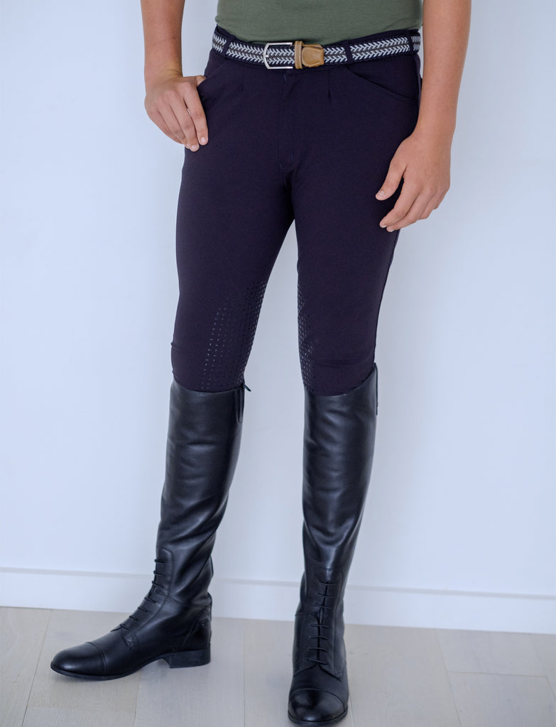 MEN'S PLAIN FRONT BAMBOO BREECH -BEIGE AND NAVY