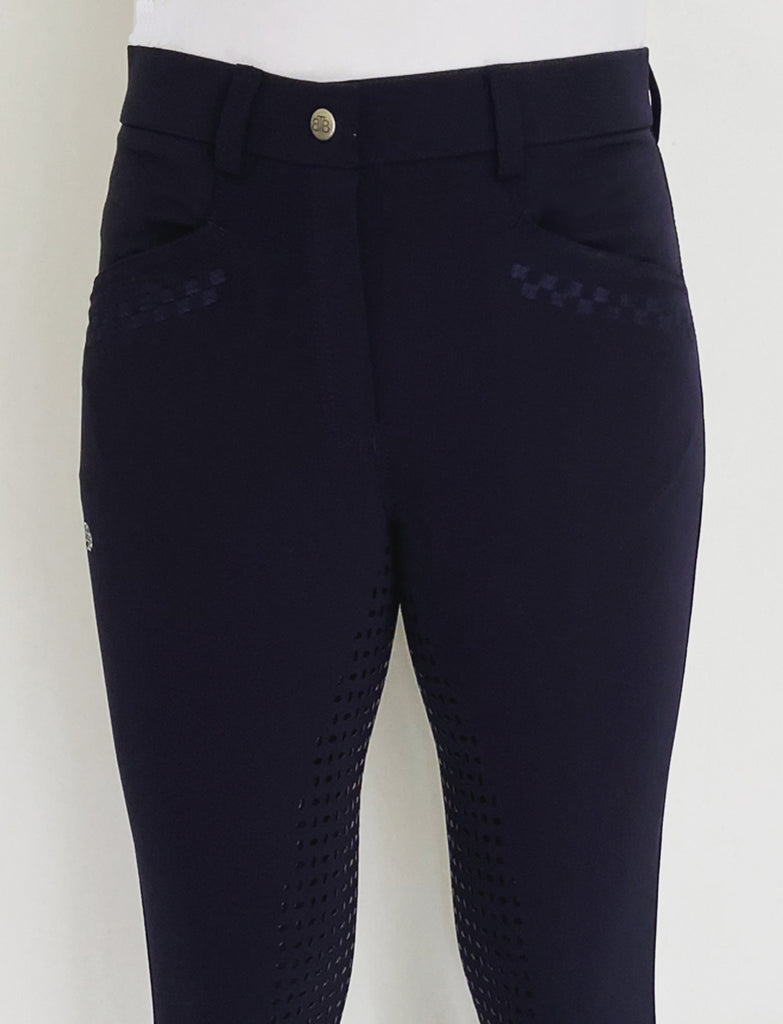 BTB 'MOLLY' COOLMAX BAMBOO BREECH IN NAVY, GREY & WHITE & GREEN