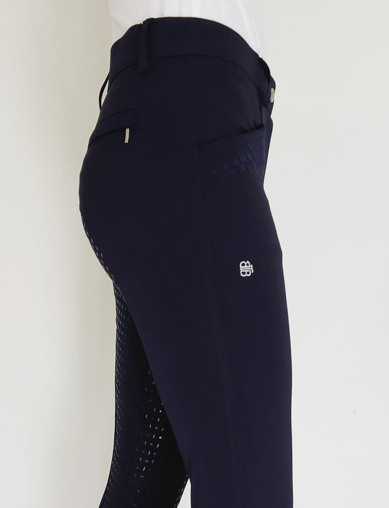 BTB 'MOLLY' COOLMAX BAMBOO BREECH IN NAVY, GREY & WHITE & GREEN